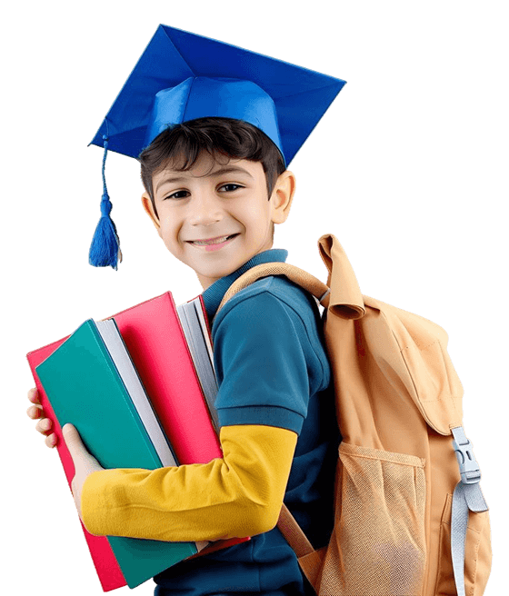 Boy Holding Books